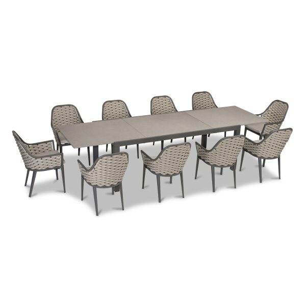Parlor Slate 13 Piece Extendable Dining Set - JH-013